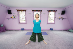 Barbara J. Rich Leading Yoga Class